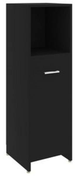 DOTMALL Badezimmer-Set Badezimmerschrank Schwarz 30 x 30 x 95 cm Holzwerkstoff Bild 6