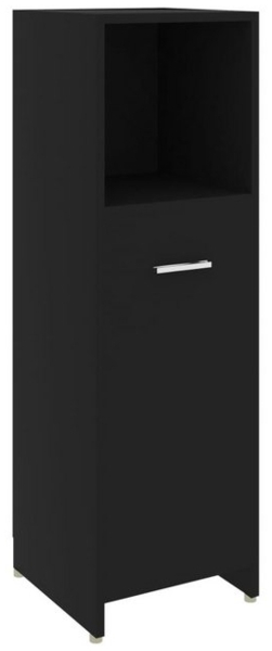 DOTMALL Badezimmer-Set Badezimmerschrank Schwarz 30 x 30 x 95 cm Holzwerkstoff Bild 4