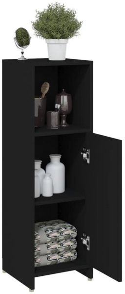 DOTMALL Badezimmer-Set Badezimmerschrank Schwarz 30 x 30 x 95 cm Holzwerkstoff Bild 3