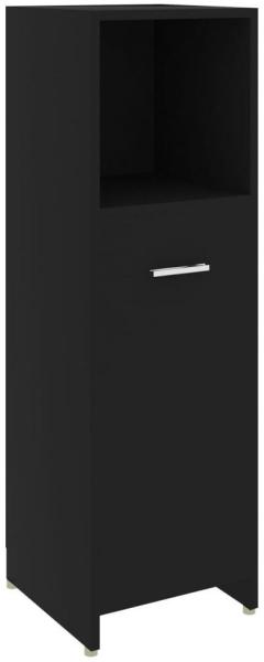 DOTMALL Badezimmer-Set Badezimmerschrank Schwarz 30 x 30 x 95 cm Holzwerkstoff Bild 1