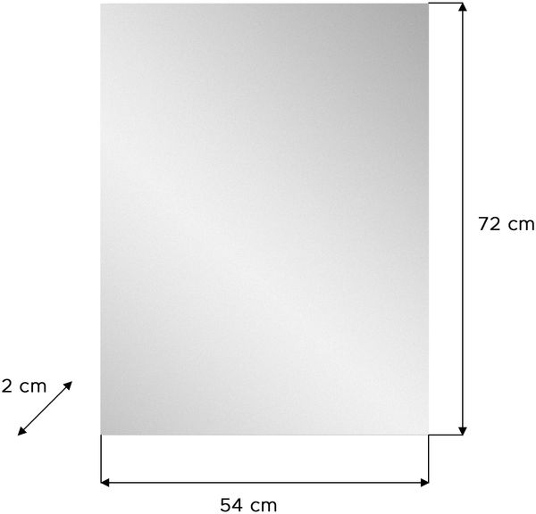 Spiegel Pescara / Prego , Holzwerkstoff , Weiß, Verspiegelt , 55 x 72 x 2 cm Bild 3