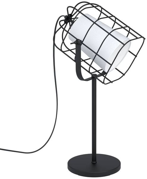 Eglo 43421 Tischleuchte BITTAMS weiß, schwarz L:27,5 B:26 H:57cm mit Kabelschalter