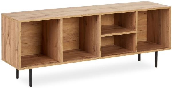 TV Board 140x35,5 cm TV-Schrank Lowboard Unterschrank Holz Sideboard Fernsehschrank Eiche Industrial Style