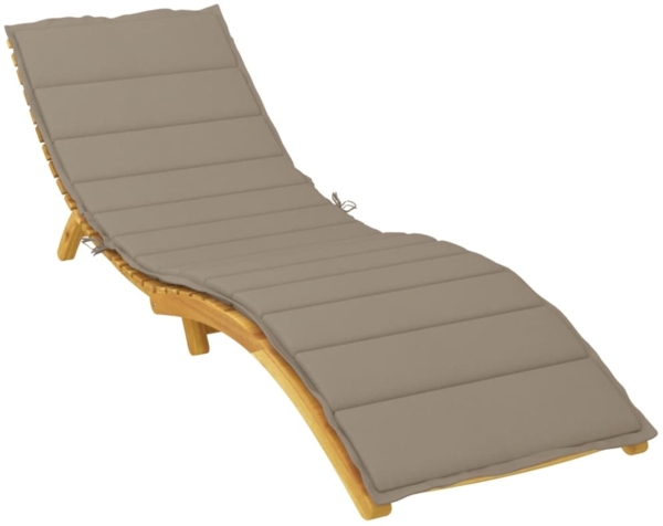 vidaXL Sonnenliegen-Auflage Taupe 200x50x3 cm Oxford-Gewebe 314196 Bild 2
