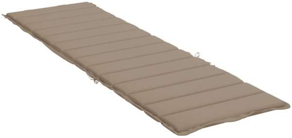 vidaXL Sonnenliegen-Auflage Taupe 200x50x3 cm Oxford-Gewebe 314196 Bild 3
