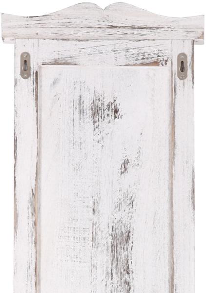 2er-Set Garderobe Wandgarderobe Garderobenpaneel Wandhaken 109 x 28 x 4 cm ~ weiß shabby Bild 4