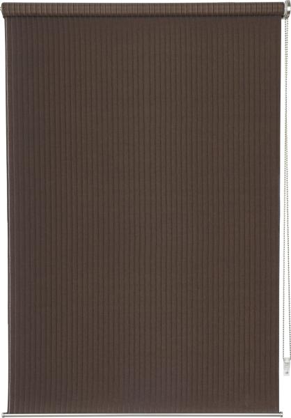 ondeco Tageslicht-Rollo, Design Stripe Wand-Deckenmontage, Sichtschutz Seitenzugrollo Sonnenschutz, Fenster innen lichtdurchlässig und Blickdicht - 160x160 cm - Braun