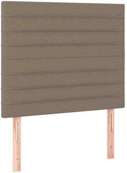 vidaXL Boxspringbett mit Matratze & LED Taupe 120x200 cm Stoff, Härtegrad: H2 [3135505] Bild 7