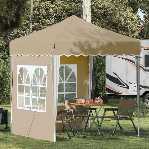 vidaXL Pop-up Partyzelt 195 x 195 x 245 cm Creme Oxford-Stoff 42019724