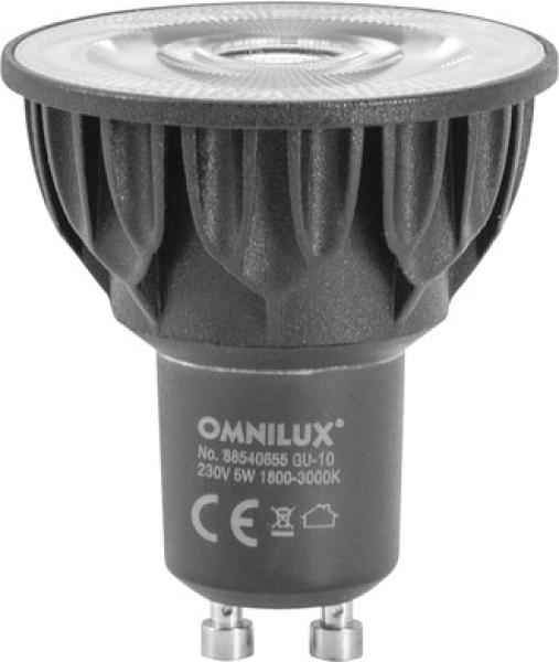 OMNILUX GU-10 230V COB 5W LED 1800-3000K dim2warm
