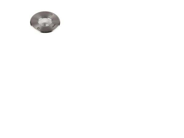 Bodeneinbau-Spot mit Multichip-Technologie und 40° Reflektor 500lm Leuchte IP67 montiert mit 2m Gummikabel