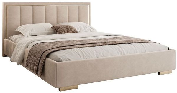 Lookway Polsterbett AURELIA mit Bettkasten und Metallrahmen