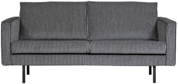 Sofa Rodeo 2,5 Sitzer aus Stoff, modernes Design, Schwarz Grau, gemütlich und pflegeleicht