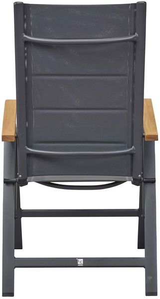 UNICAMO Klappstuhl, mit Teak Armlehnen, Sitz & Rückenlehne Textil Bild 2