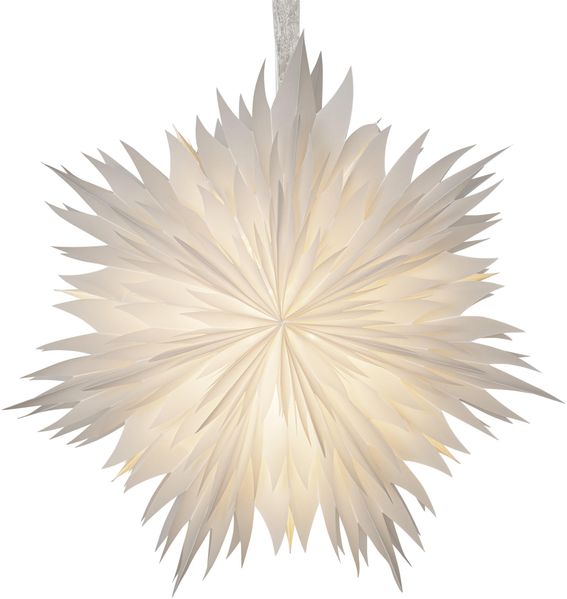 Papierstern Schneeflocke, weiß, Ø 45cm