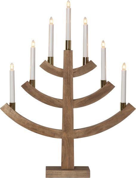 Fensterleuchter Gillian Holz 7-flammig E10 Kerzen H 64cm B 49cm