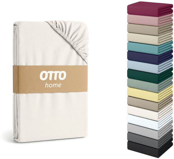 OTTO home Spannbettlaken Cremona, BASIC und PREMIUM Qualität, mit Elasthan, Baumwolle, Jersey (145 g/m), Gummizug: rundum, (1 Stück), Jersey Bettlaken ab Größe 90x200 cm, Strapazierfähig und langlebig
