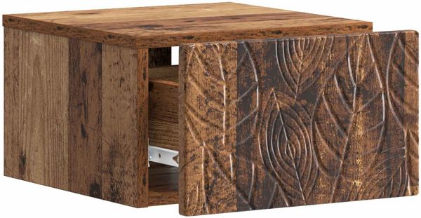 vidaXL Wandmontierter Beistelltisch 2 pcs Altholz 34,5 x 33 x 20 cm 898782 Bild 3
