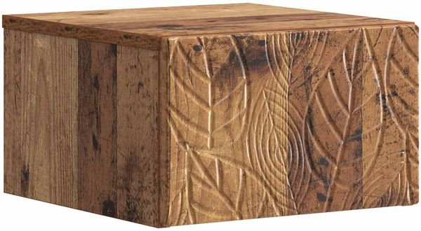 vidaXL Wandmontierter Beistelltisch 2 pcs Altholz 34,5 x 33 x 20 cm 898782 Bild 2
