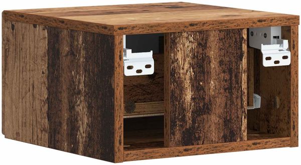 vidaXL Wandmontierter Beistelltisch 2 pcs Altholz 34,5 x 33 x 20 cm 898782 Bild 6