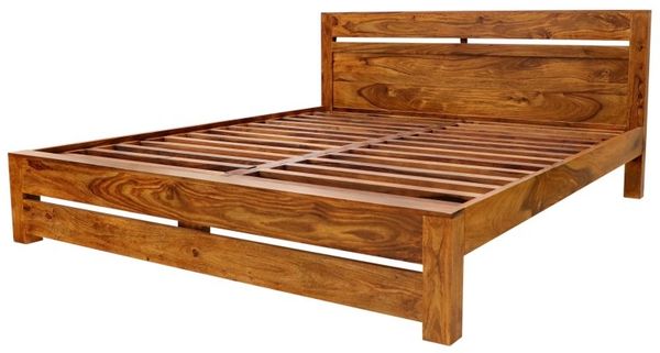 Bett Gani 160x200 aus indischem Sheesham-Massivholz Bild 3