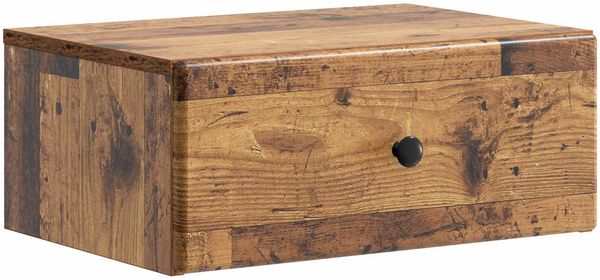 vidaXL Wandmontierter Nachttisch Altholz 49 x 34,5 x 20 cm 899141