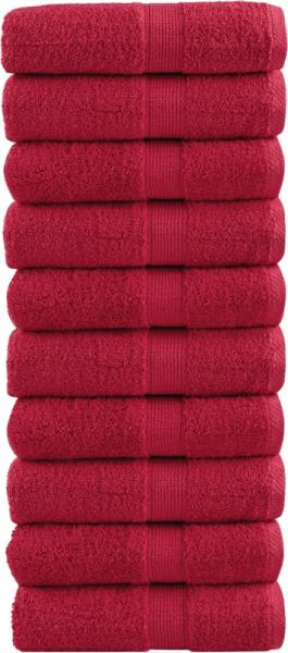 Premium-Waschlappen 10 Stk Rot 30x30 cm 600 g/m² 100% Baumwolle 137397