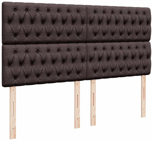 vidaXL Boxspringbett mit Matratze Dunkelbraun 180x200 cm Stoff 3294445 Bild 9