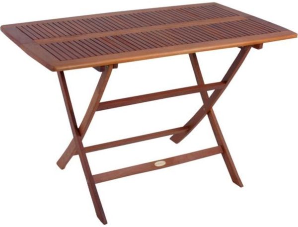 Garden Pleasure 'Orlando' Klapptisch, geöltes Eukalyptus-Holz, 100 % FSC, 120 x 70 x 74 cm