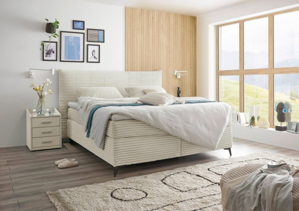 Boxspringbett Seattle Breitcord Ambience 180x200