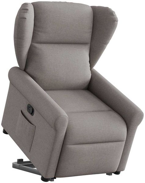vidaXL Relaxsessel mit Aufstehhilfe Taupe Stoff 3303381