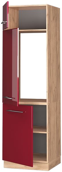 Kühlumbauschrank Fame-Line Bordeaux Hochglanz 60 cm Vicco Bild 4