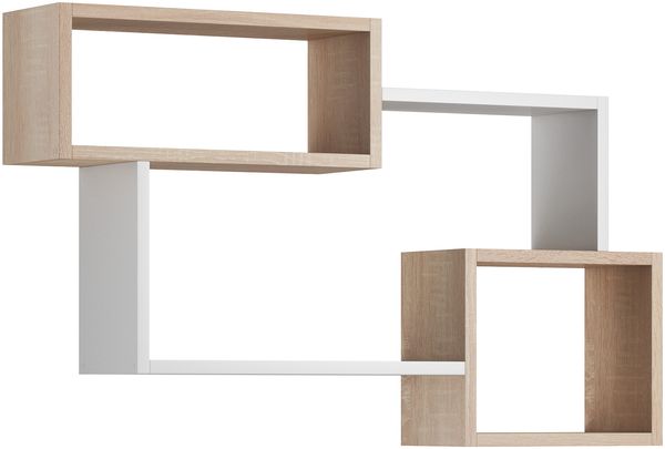 Wandregal ""Trio"" Hängeregal 87cm eiche sonoma weiß