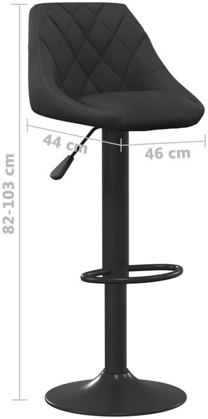 vidaXL Barhocker 2 Stk. Schwarz Samt 335346 Bild 9
