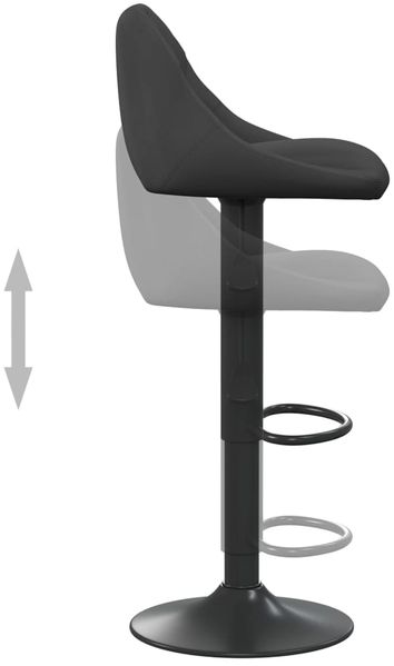 vidaXL Barhocker 2 Stk. Schwarz Samt 335346 Bild 7