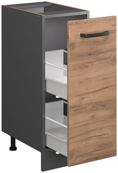 Apothekerschrank R-Line Goldkraft Eiche 30 cm AP Marmor Vicco Bild 4