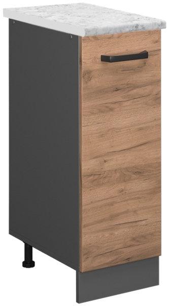 Apothekerschrank R-Line Goldkraft Eiche 30 cm AP Marmor Vicco