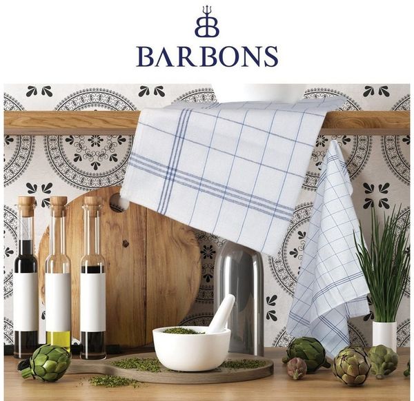 BARBONS Geschirrtuch Allzweck Tücher, Geschirrtücher, Trockentuch, Küchentuch, (20 er, 20-tlg), Premium Qualität, 100% Baumwolle, Blau
