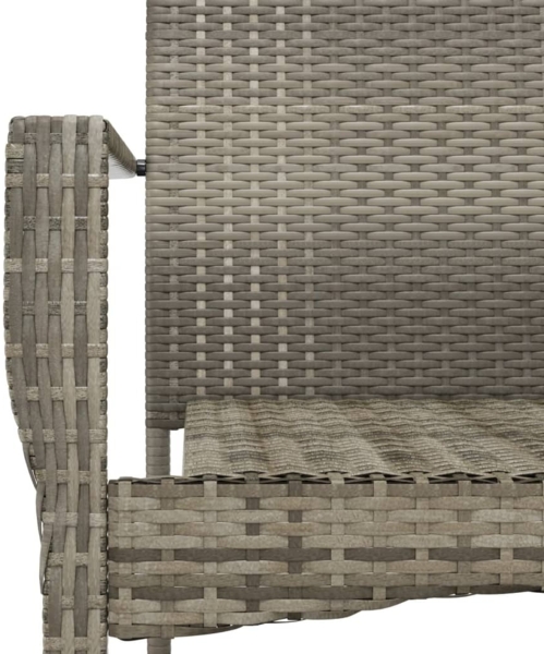 vidaXL 9-tlg. Garten-Essgruppe mit Kissen Grau Poly Rattan 3213493 Bild 4