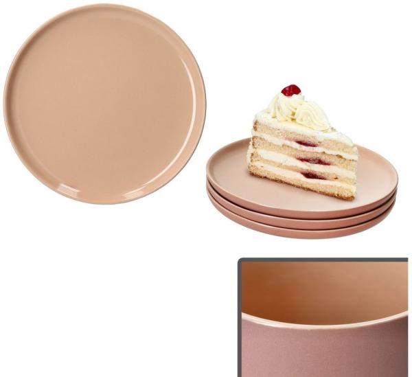 Ritzenhoff 4x Jasper Kuchenteller Puder Steingut 4 Personen Frühstücksteller