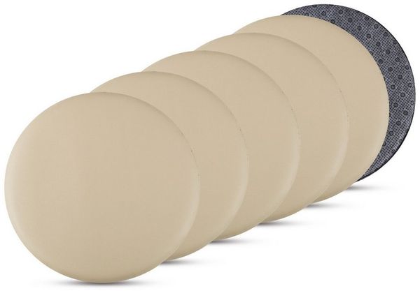Bestlivings Stuhlkissen Lederimitat mit Antirutsch, ⌀ 38cm, rund, rutschfest, pflegeleicht, hygienisch, bequem