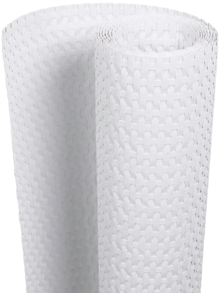 vidaXL Balkon-Sichtschutz Weiß 300x80 cm Poly Rattan 156280