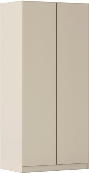 Rauch Möbel Costa, Kleiderschrank für Schlafzimmer, Kinderzimmer, Babyzimmer, Garderobe, Flur, 2-türig, Push-to-Open, mit Zubehör Classic, Farbe Beige, Breite 91 cm