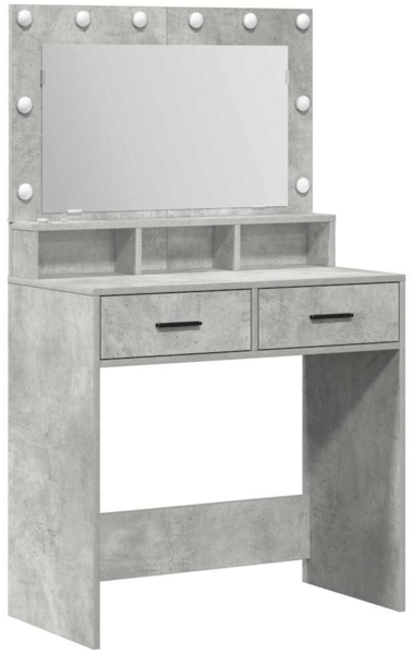 vidaXL Schminktisch Beton Grau 79 x 41 x 135 cm Holzwerkstoff 865085