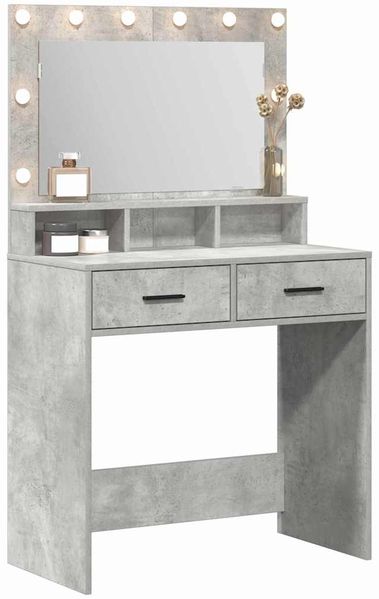 vidaXL Schminktisch Beton Grau 79 x 41 x 135 cm Holzwerkstoff 865085 Bild 3
