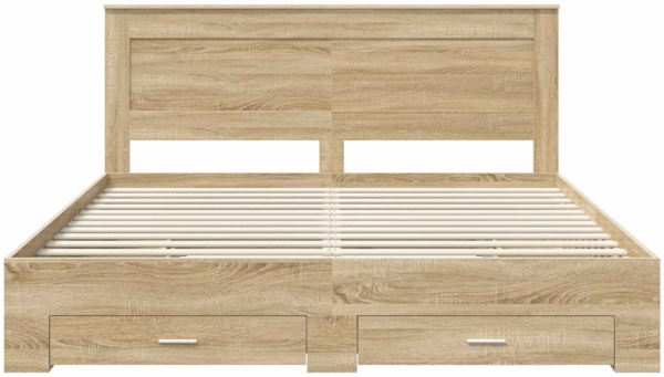 vidaXL Bettgestell mit Schubladen mit Kopfteil Holzwerkstoff 3410285 Bild 7