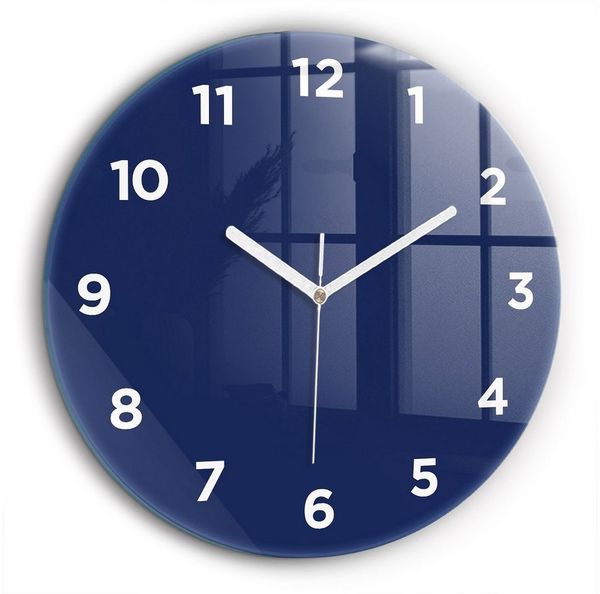 Tulup Wanduhr Modernistische Runde Glasuhr 60cm Uhr aus Gehärtetem Glas