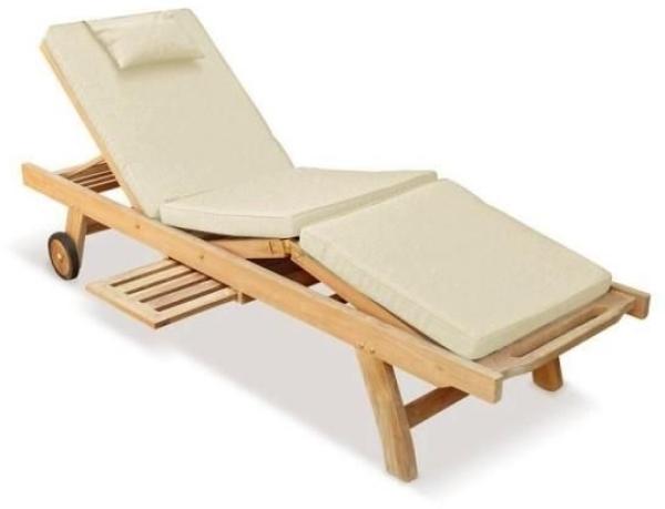 Liegenauflage 200 cm x 58 cm für Gartenliege Genua - creme