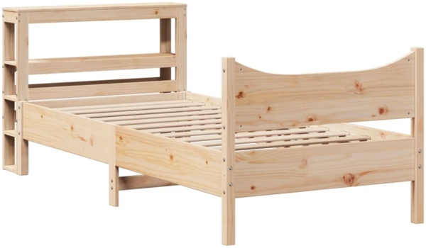 vidaXL Massivholzbett mit Kopfteil 90x200 cm Kiefer 3306312