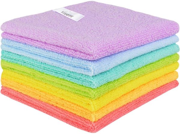 Mikrofaser Reinigungstücher Küche 30x30 cm Regenbogen 7er Pack